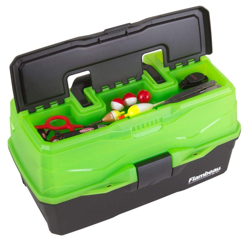 Flambeau Outdoors 6383FG 3-Tray Classic Tray Tackle Box, Portable Tackle Organizer, Frost Green/Black - Image 5